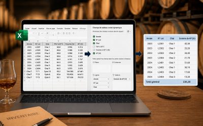 Inventaire sous Excel : comment exploiter vos données pour obtenir instantanément les volumes d’alcool pur (AP) selon différents critères